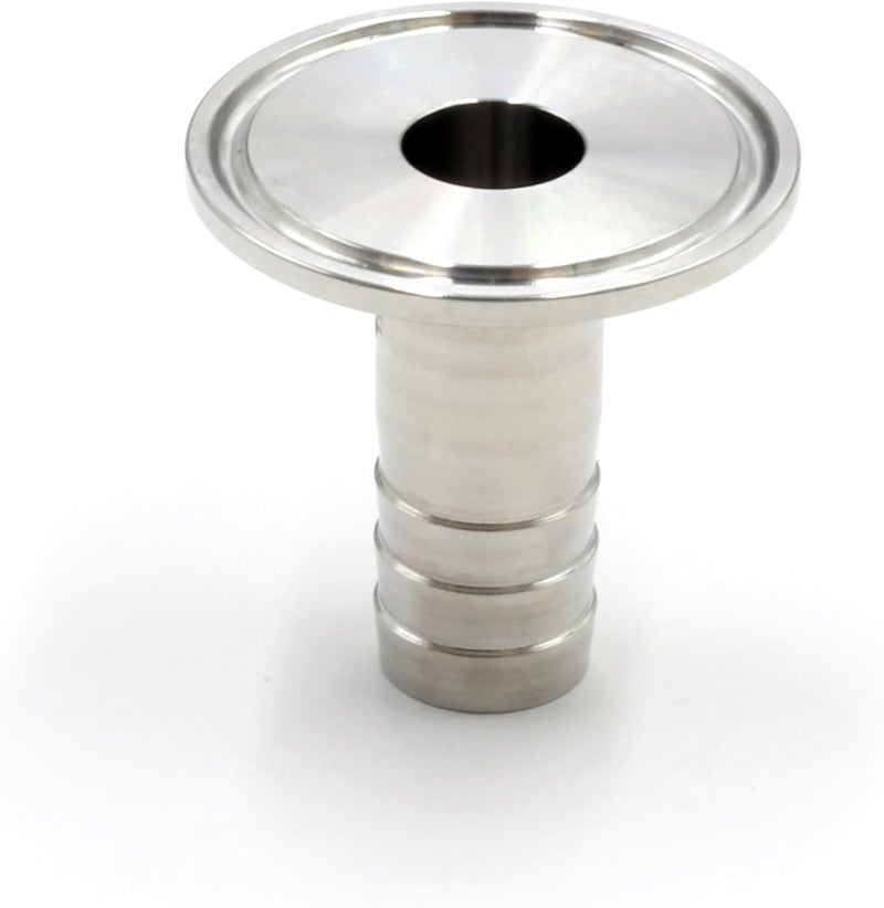 HFS (R) 1.5" Tri Clamp to 1" Hose Barbed Adapter Sanitary Hose Barb Pipe Fitting Stainless Steel 304 - Image 2